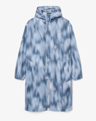 Long Water-Repellent Printed Parka