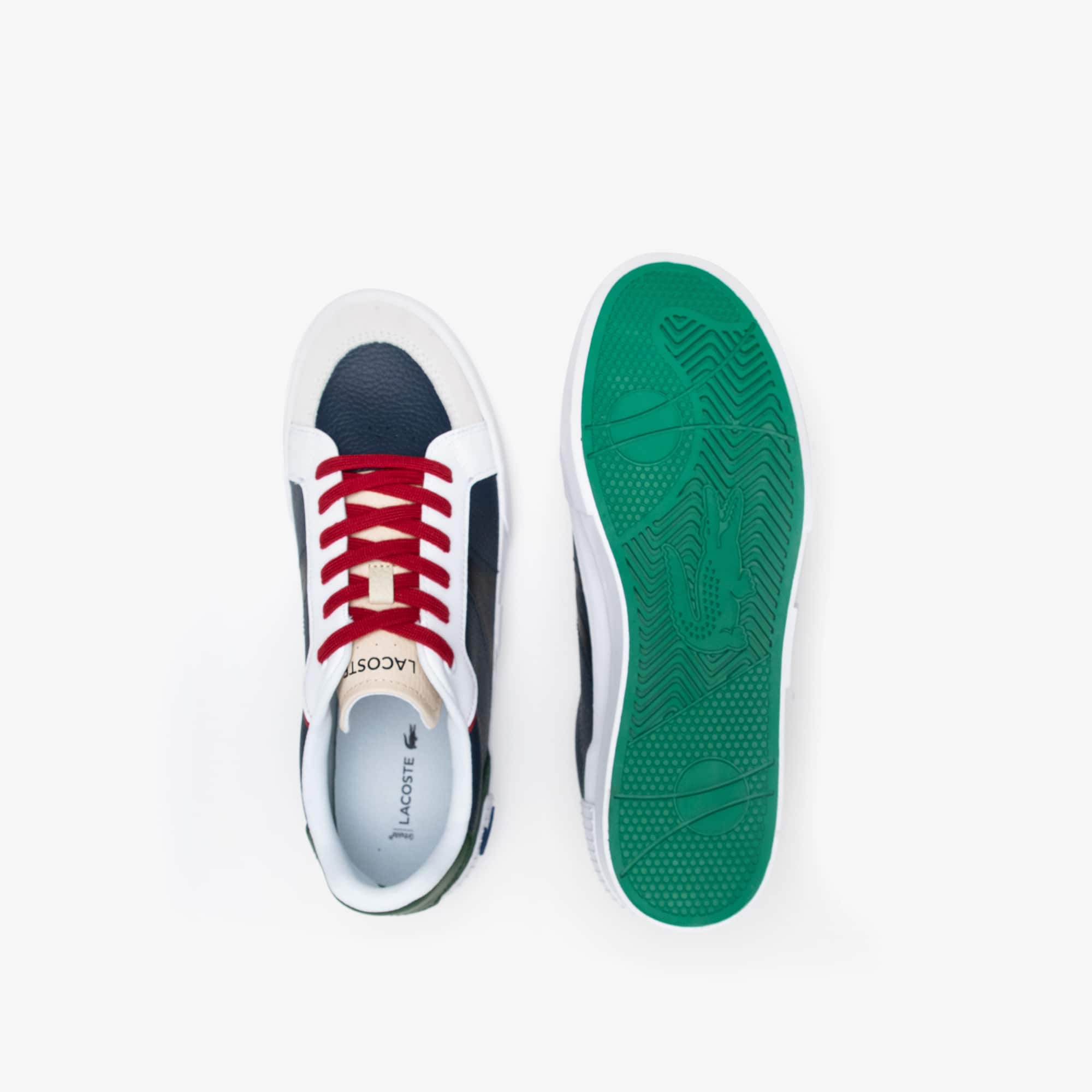 Men's Lacoste L004 Leather Colour-Pop Trainers - Sneakers - New In