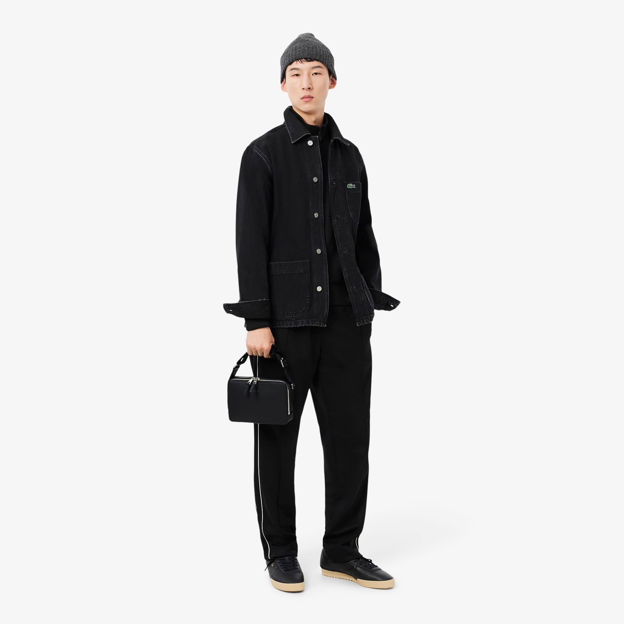 Lacoste★24FW★CHANTACO Small Reporter Bag★人気早期完売 Unisex Small Chantaco Leather Reporter Bag - Bags - New In