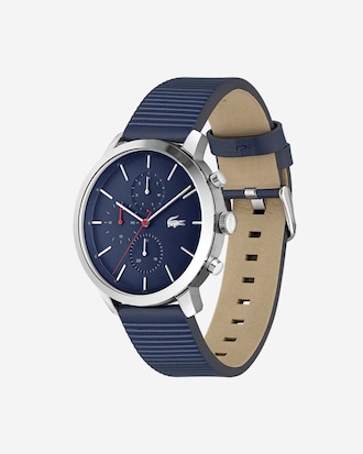 Montre homme Replay avec bracelet en cuir bleu Lacoste