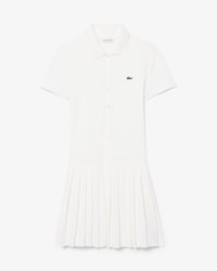 Stretch Piqu&eacute; Pleated Polo Dress