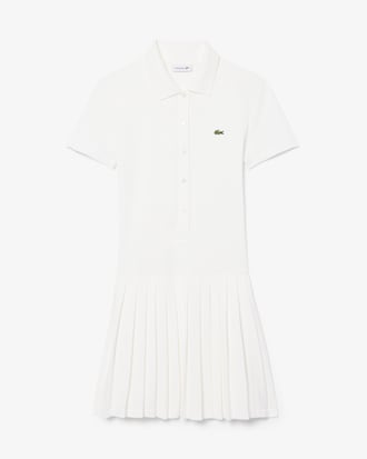 Stretch Piqu&eacute; Pleated Polo Dress