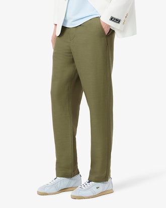 Men's Regular Fit Linen Twill Pants