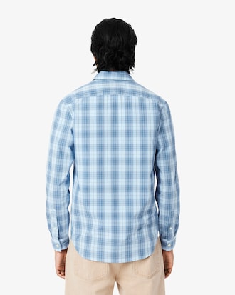 Chemise stretch avec imprimé à carreaux