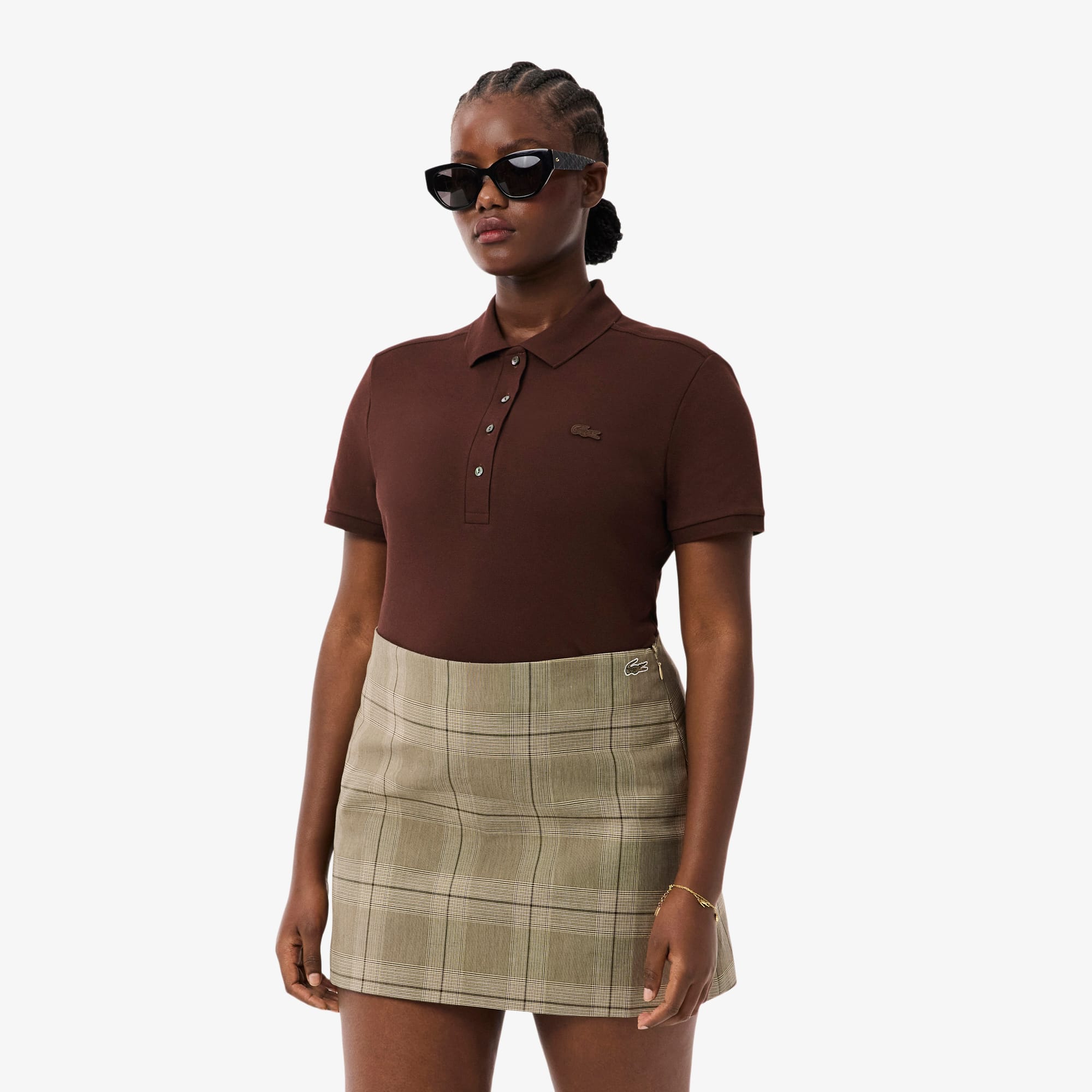 Women's L.12.D Slim Fit Stretch Mini Piqué Polo - Polo Shirts