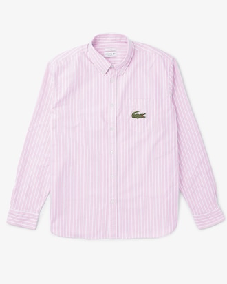 Unisex Relaxed Fit Striped Oxford Shirt