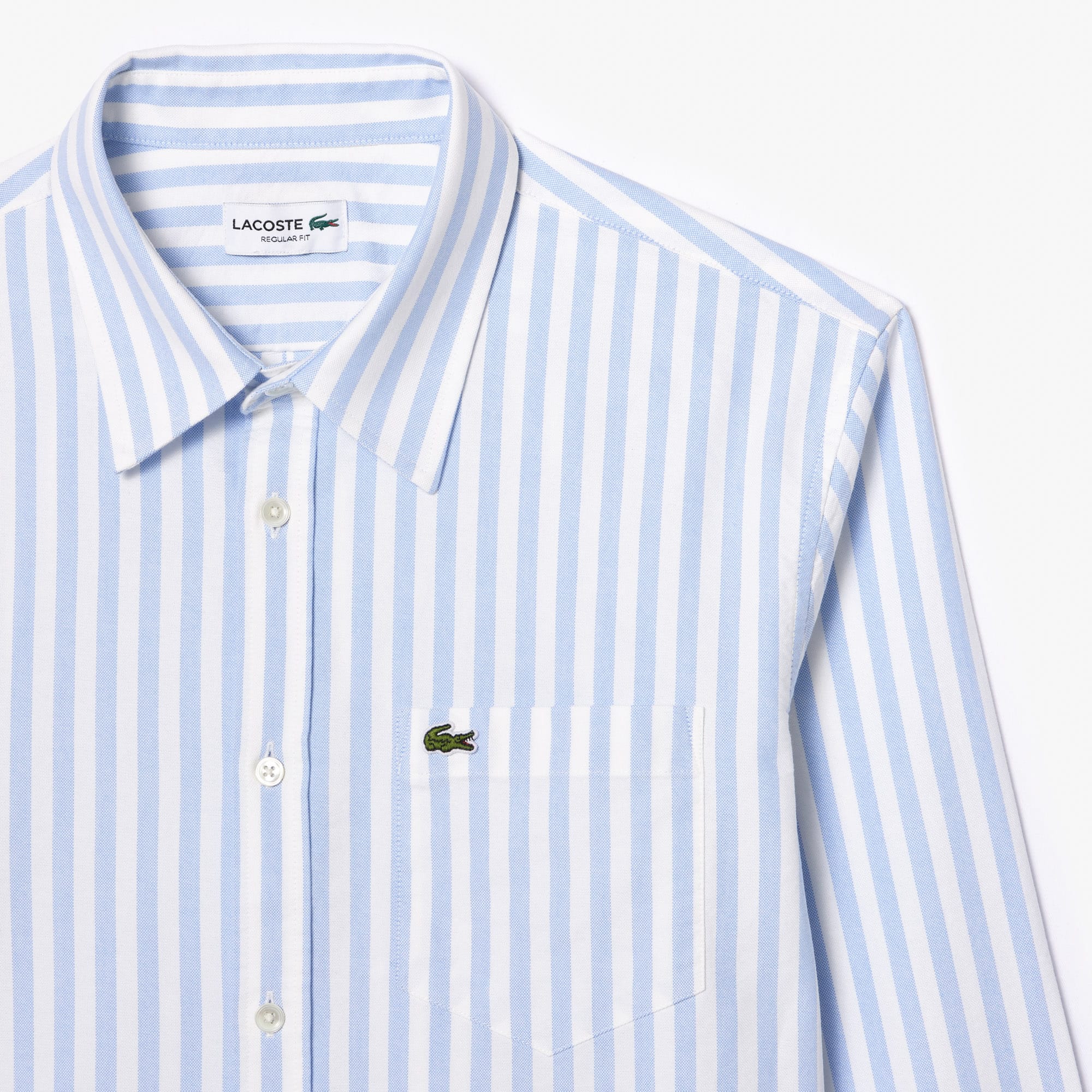 トップス LACOSTE Men's Regular Fit Striped Oxford Shirt - Button Down Shirts
