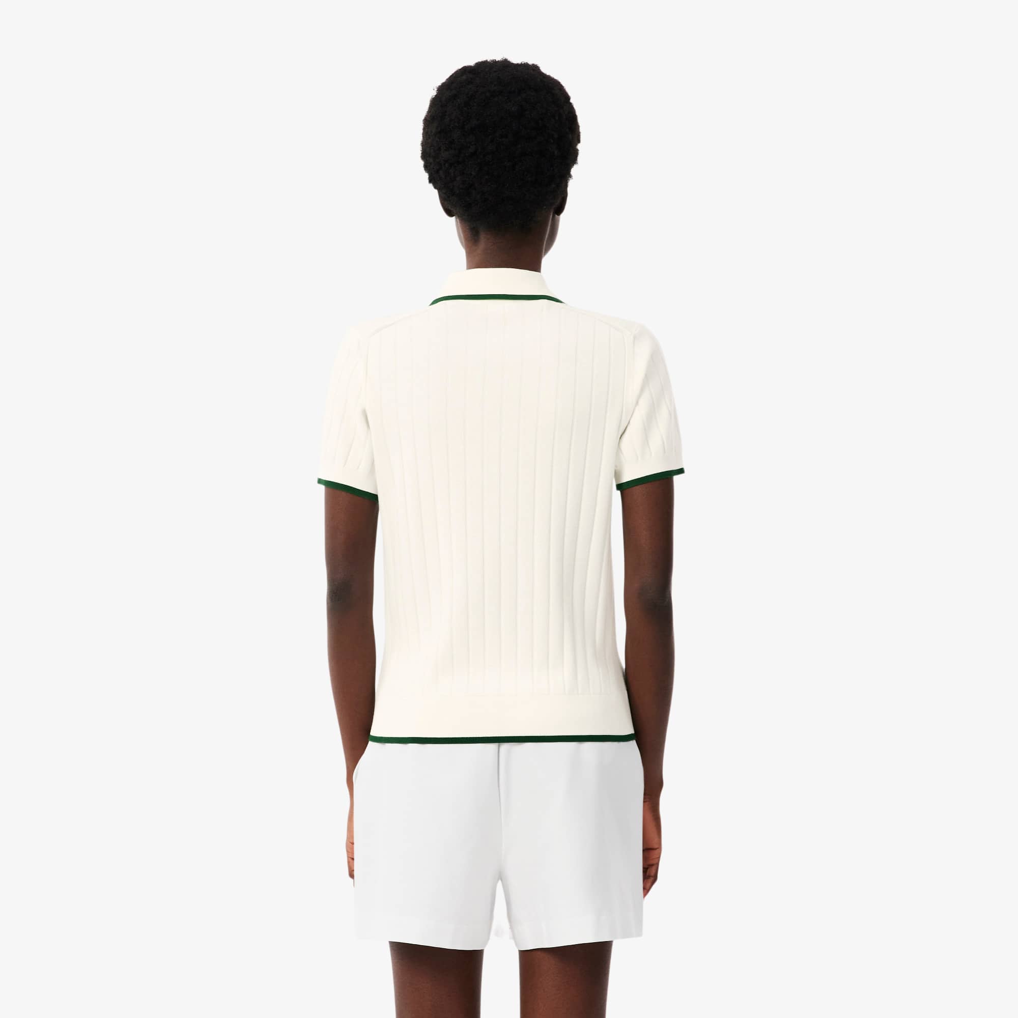 Women's Short Sleeve Polo Collar Golf Sweater - Sweaters
