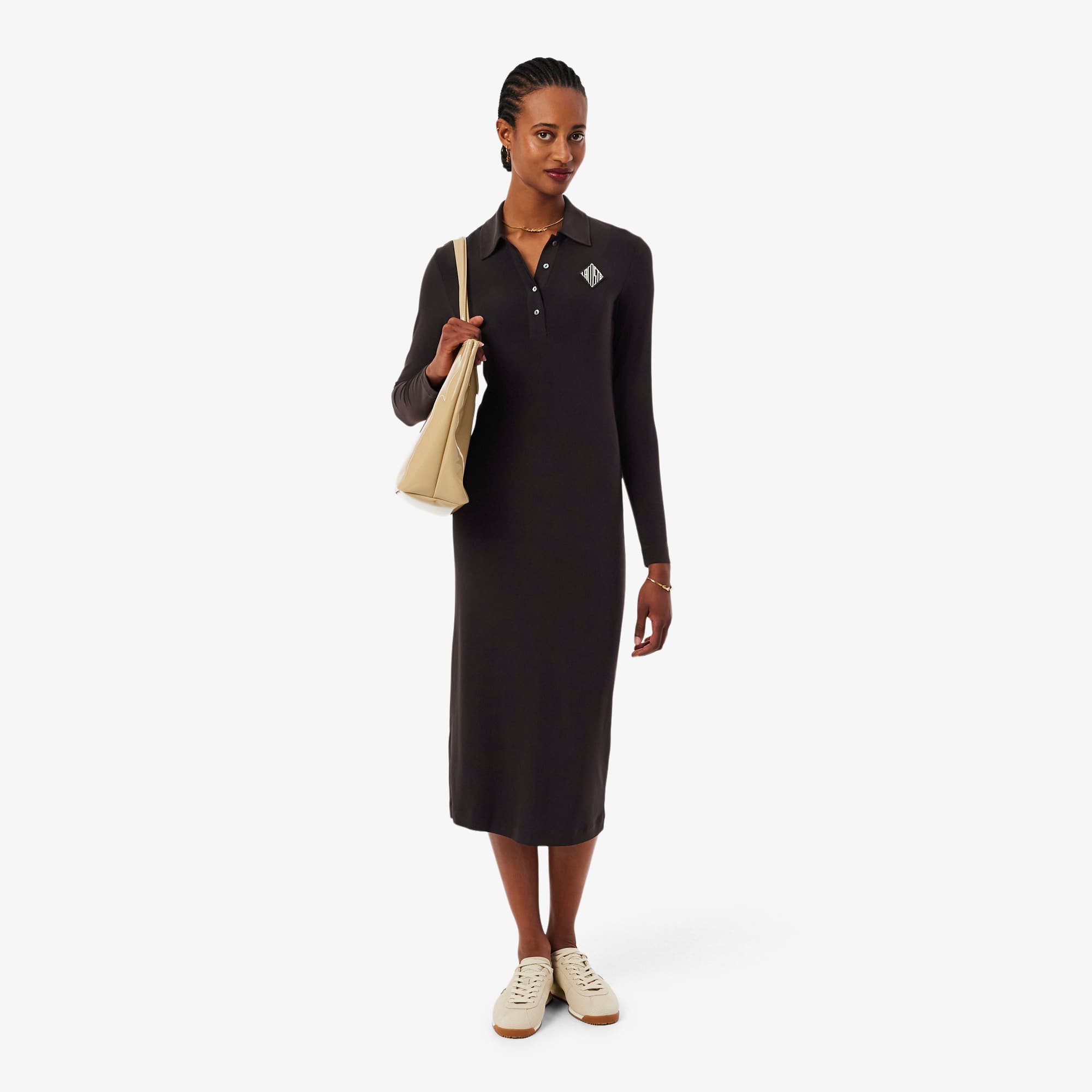 Embroidered Badge Slim Fit Polo Dress - Dresses - New In 2026