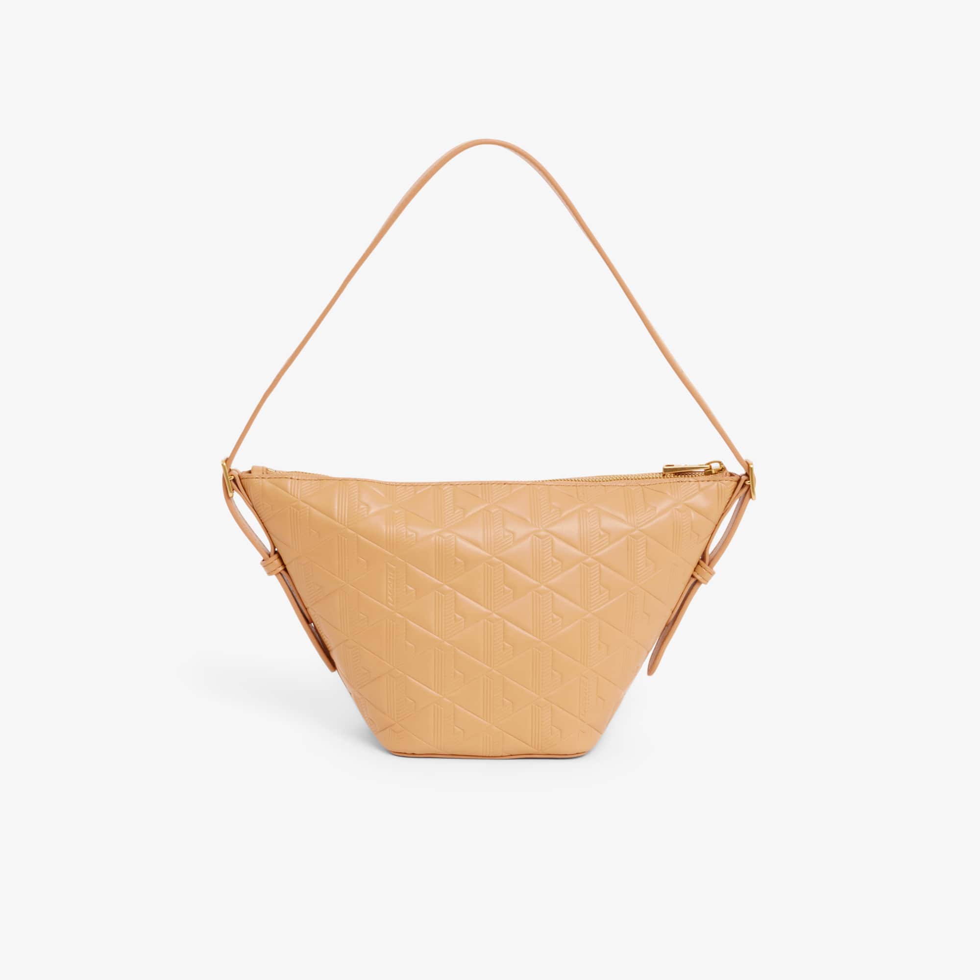 Small Maheki Embossed Leather Hobo Bag - Bags - New In 2026 | Lacoste