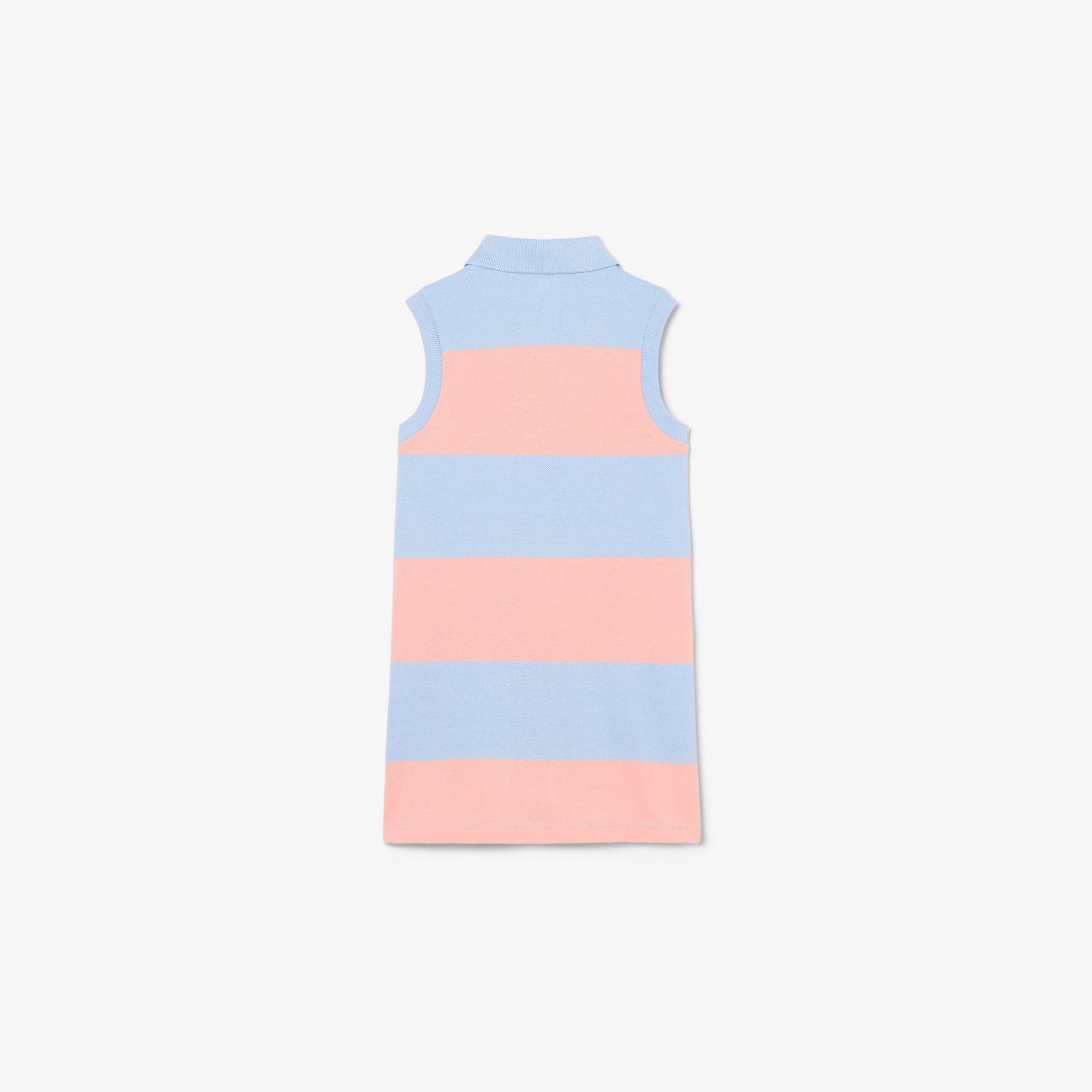 Sleeveless Striped Petit Piqué Polo Dress