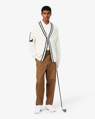 Mini Piqu&eacute; Badge Accent Stretch Golf Polo Shirt