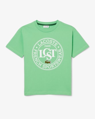 Kids' Contrast Badge Cotton T-Shirt