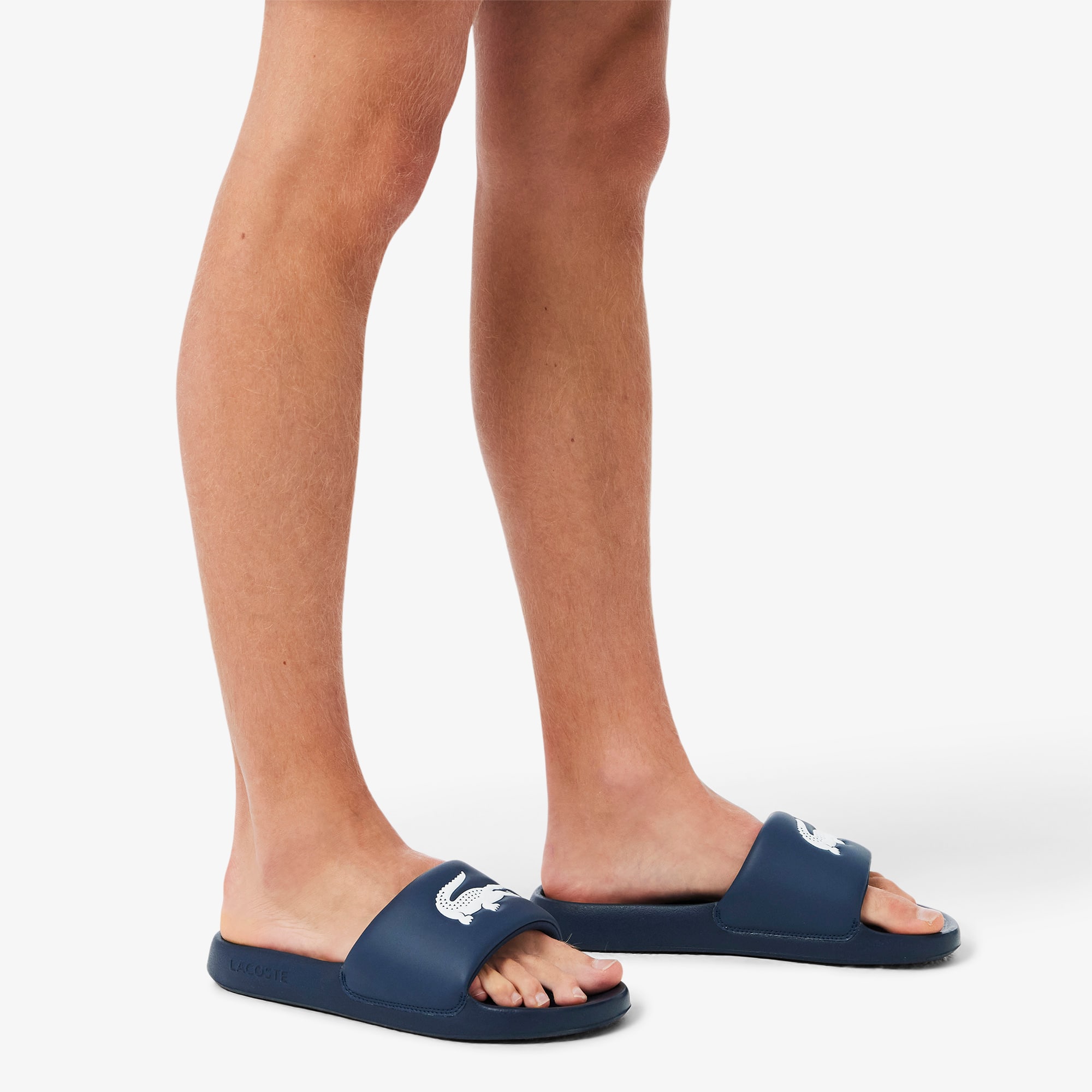 ★LACOSTE★ Men's Serve Slide Navy RZ9021M55G092 Men's Serve Slide 1.0 - Slides - New In 2025 | Lacoste
