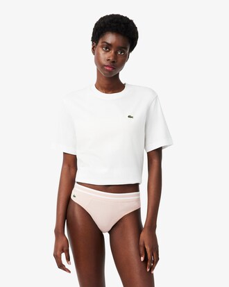 Cotton Stripe Waist String Briefs