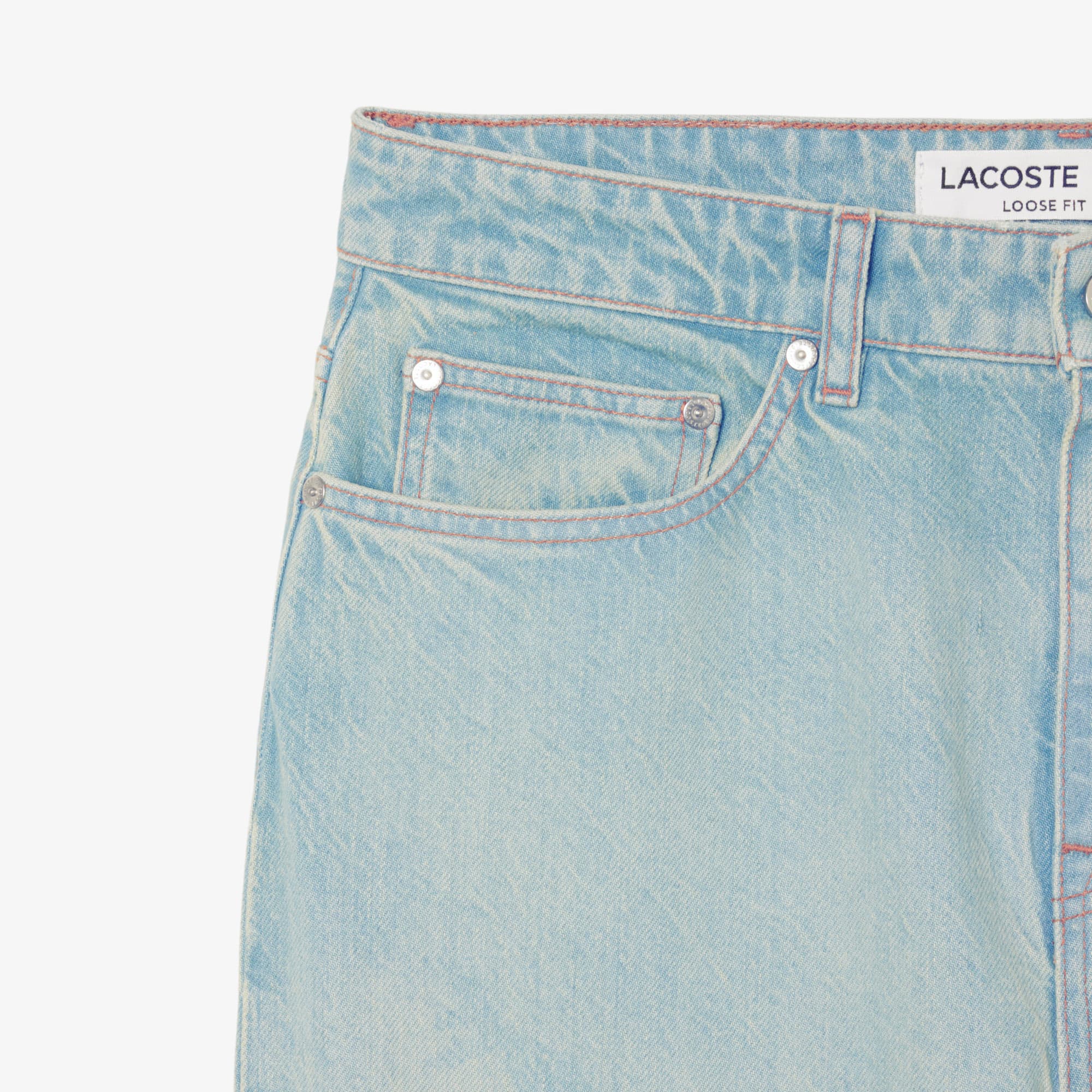 Men's Straight Fit Landscape Motif Denim Jeans