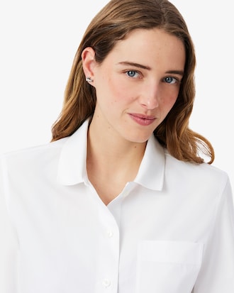 Camisa Para mujer de popel&iacute;n el&aacute;stico slim fit