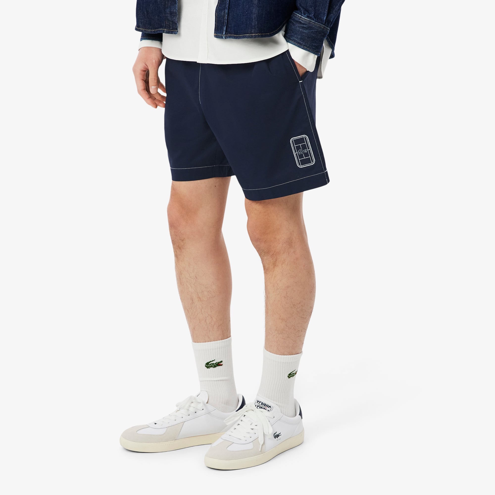 Relaxed Fit Cotton Twill Shorts