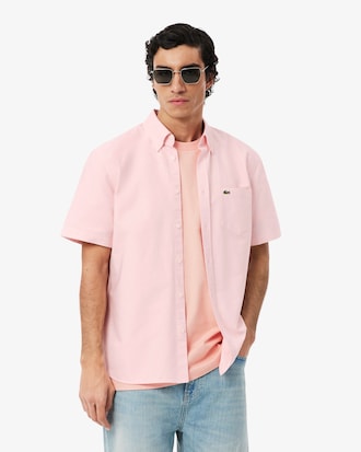 Chemise homme regular fit Oxford manches courtes en coton