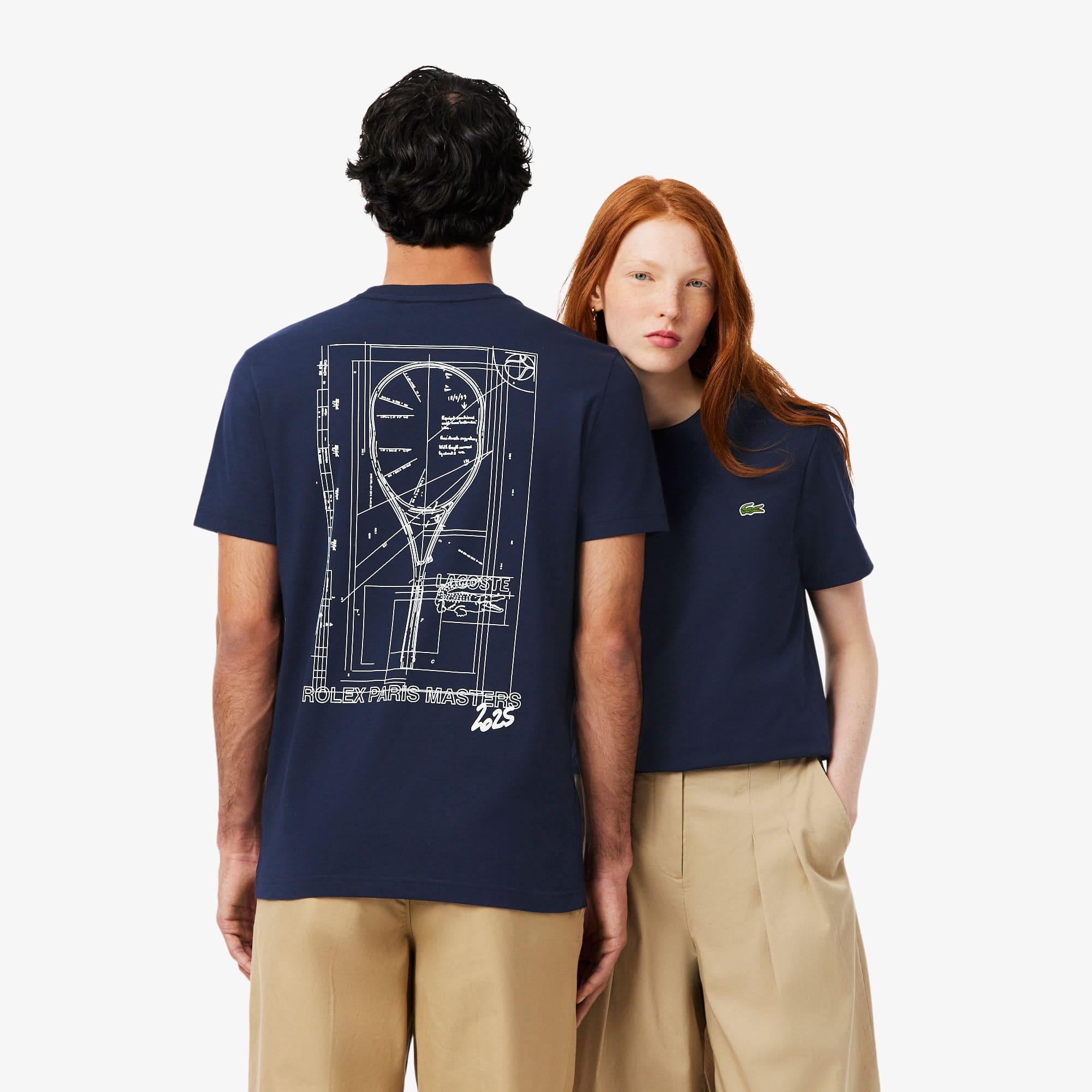 Lacoste Unisex Rolex Paris Masters Edition Printed T-shirt - Xs In Blue