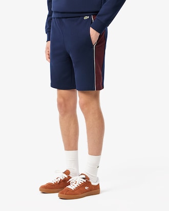 Men's Regular Fit Colorblock Fleece Shorts