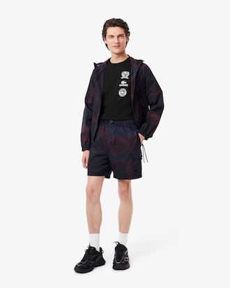 Playera para hombre de corte regular de punto estampado