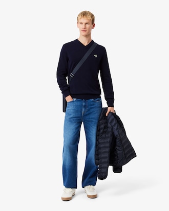 Men's Cotton V-Neck Sweater