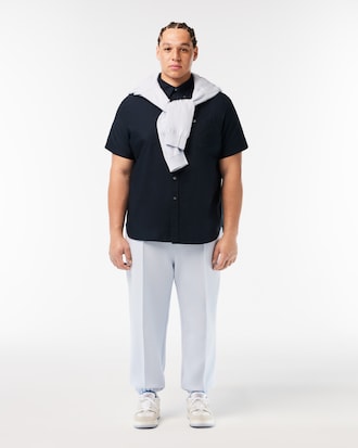 Camisa Oxford De Manga Corta Y Corte Regular Para Hombre