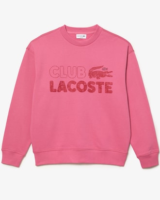 Sudadera con estampado con cuello redondo de Lacoste para hombres