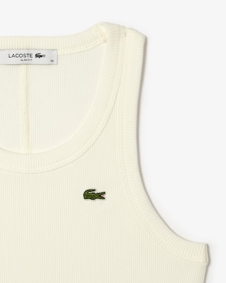 Débardeur femme Lacoste slim fit en coton biologique