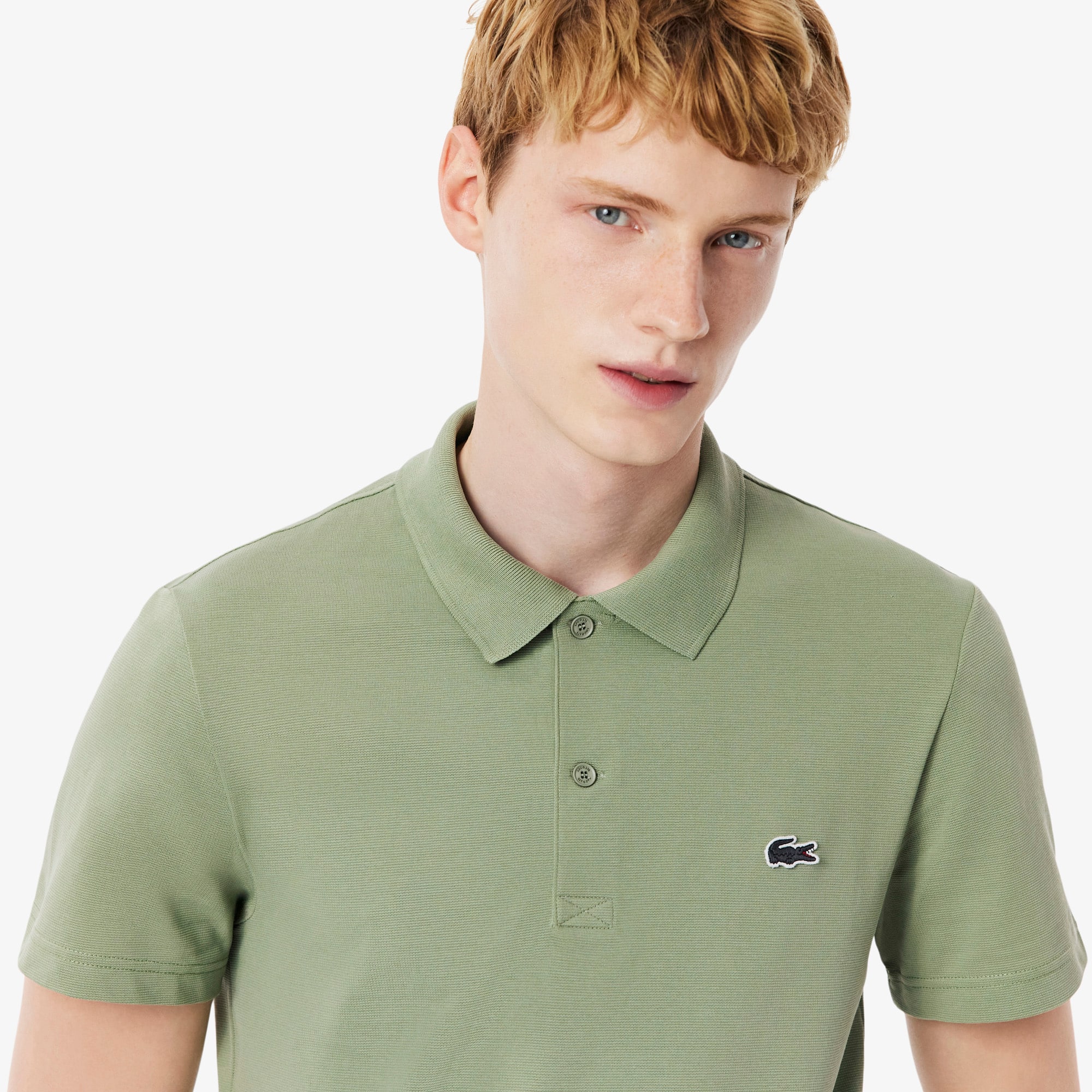 Men's Regular Fit Long Sleeve Cotton Blend Polo - Polo