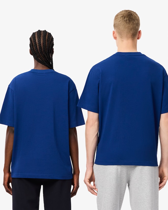 Unisex Loose Fit Heavy Cotton Badge T-Shirt