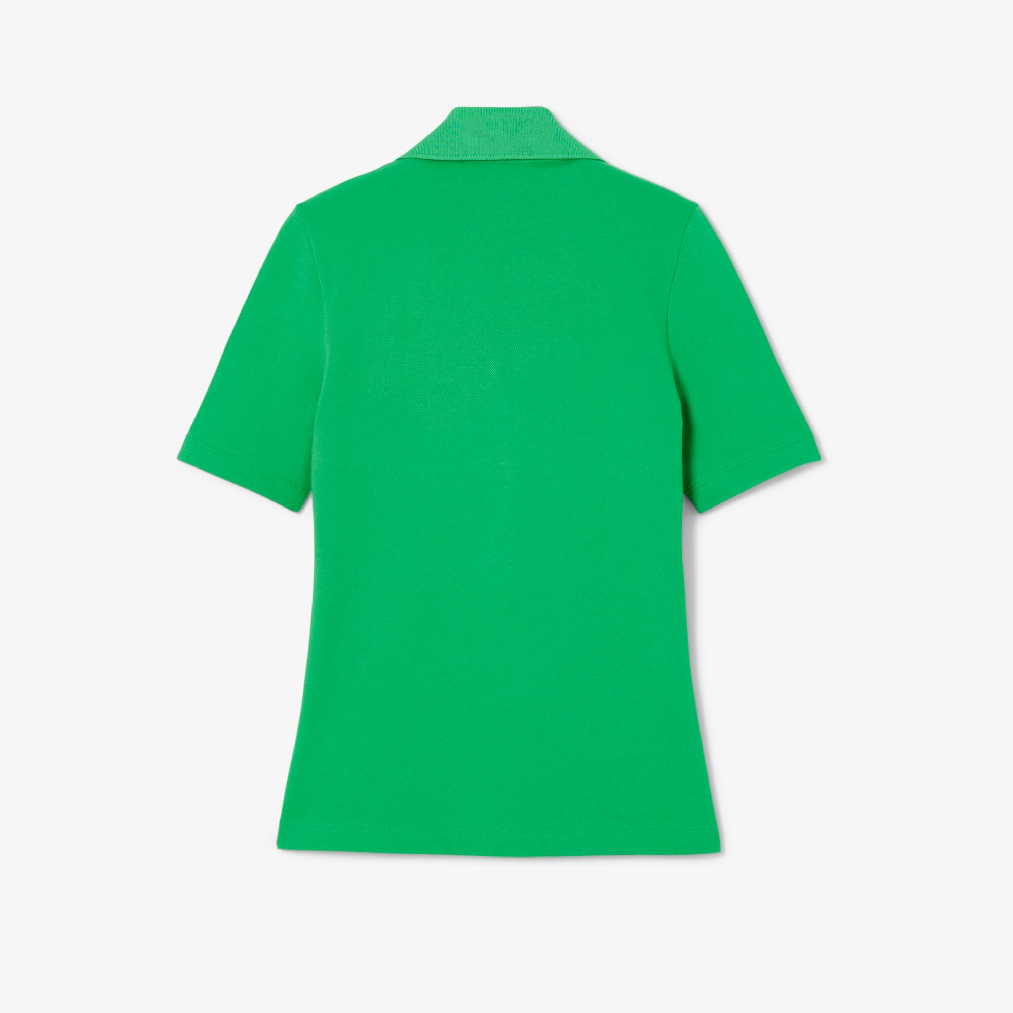 Tシャツ・カットソー LACOSTE Woman Polo Shirt Green PF5462 SIW Women's L.12.D Slim Fit Stretch Mini Piqué Polo - Polo