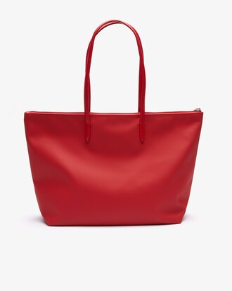 Grand sac cabas en toile avec crocodiles color&eacute;s