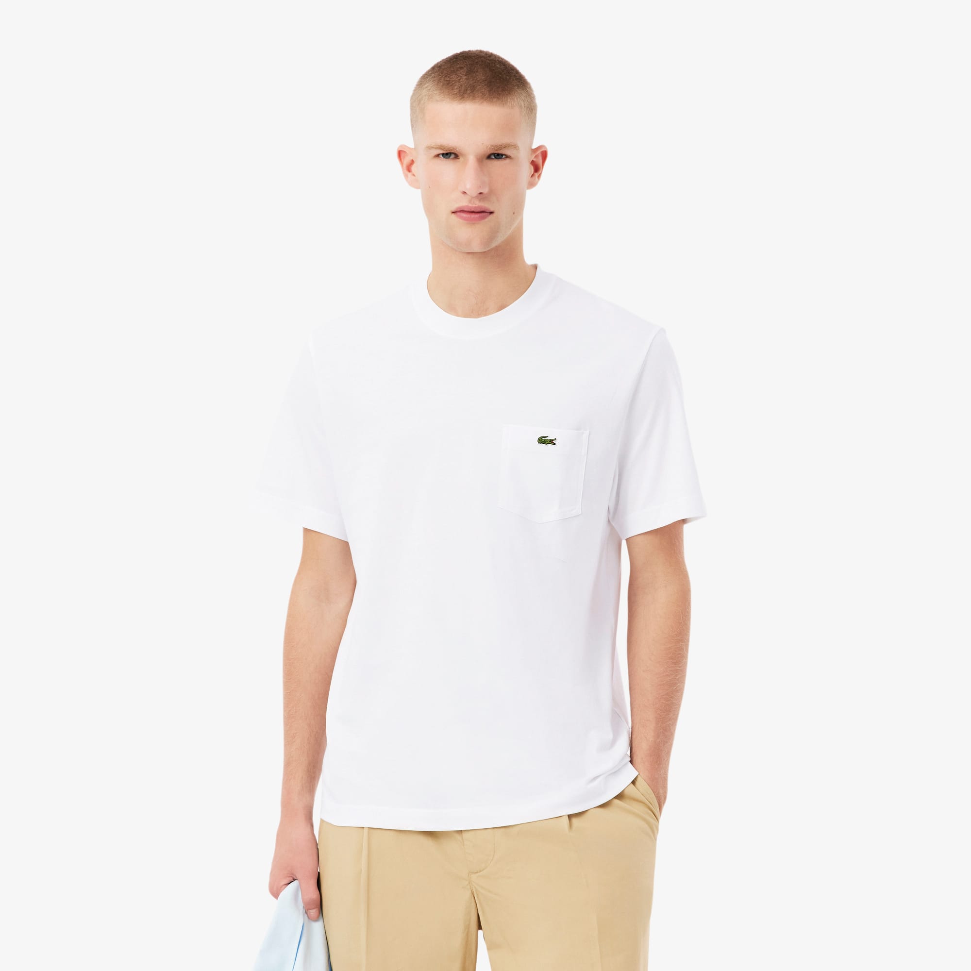 LACOSTE ホワイト Tシャツ 半袖 Ꮇ Lacoste White Graphic T-Shirt Lacoste