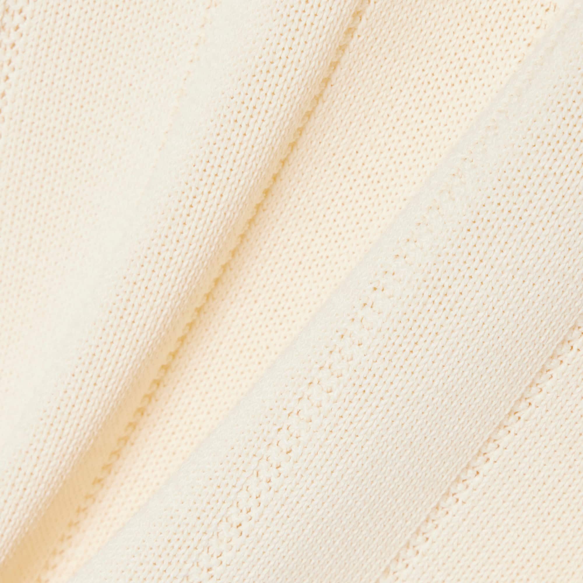 Fluid Ribbed Knit Polo Collar Sweater