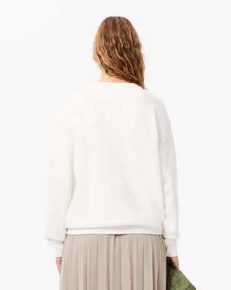 Women's Oversized Printed Fleece Sweatshirt