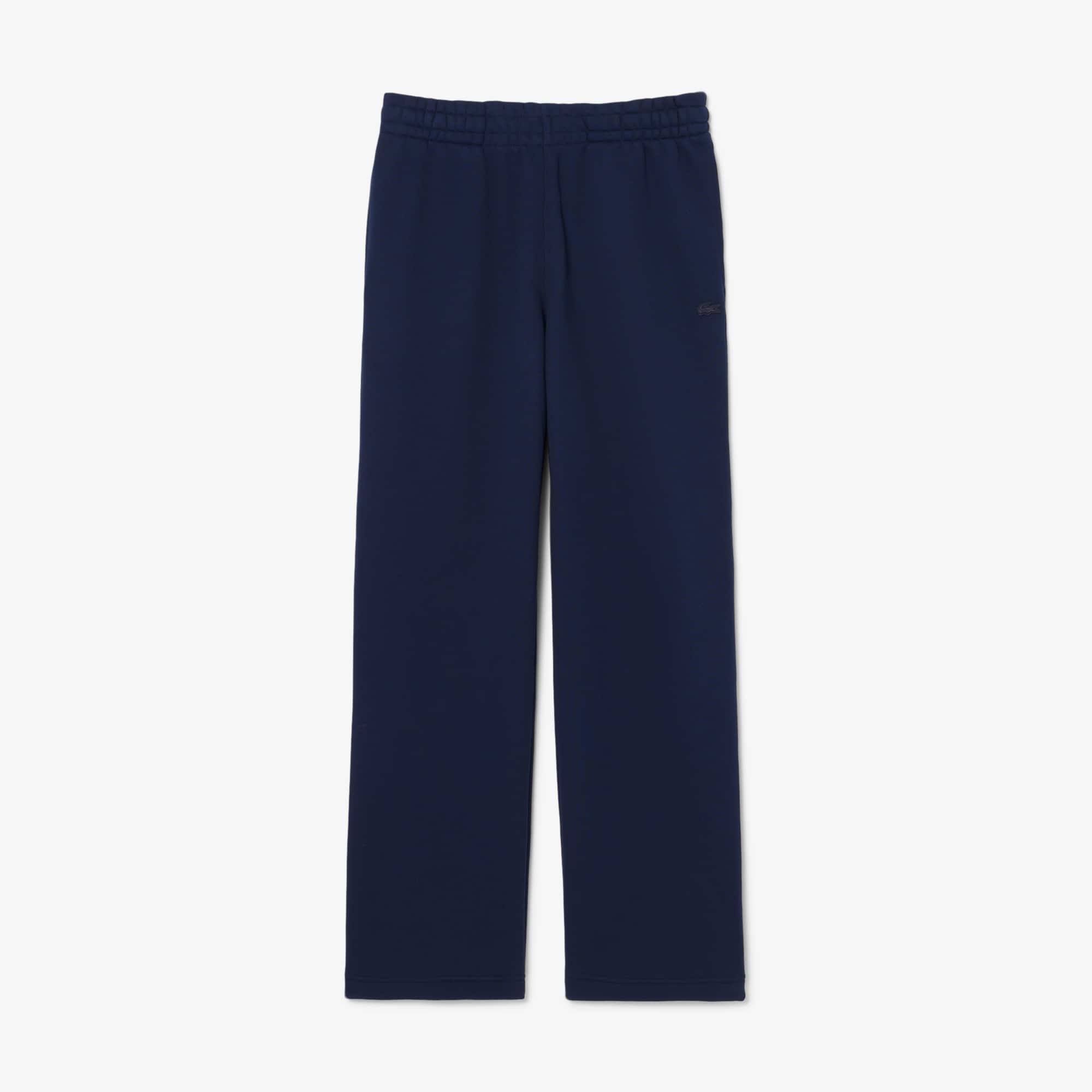 Lacoste Loose Fit Fleece Joggers In Blue