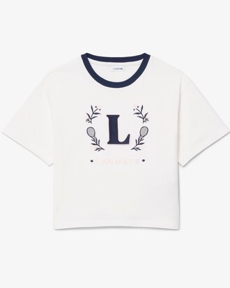 Contrast Badge Cotton T-shirt