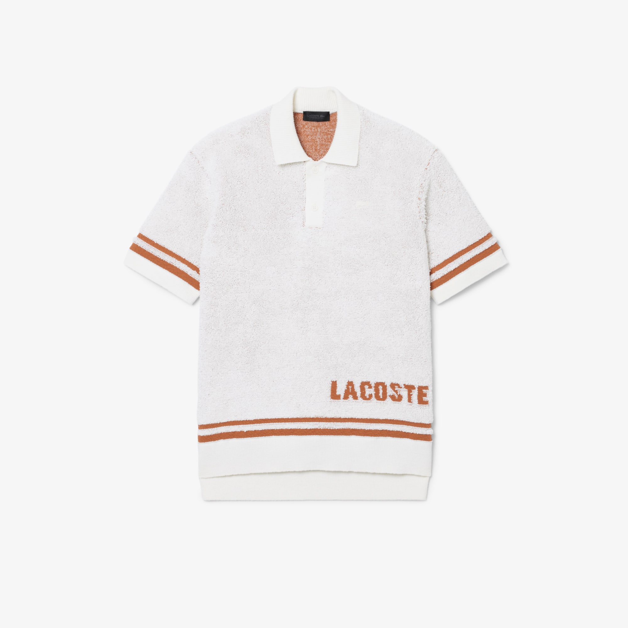 Runway Bouclé Knit Polo Collar Sweater