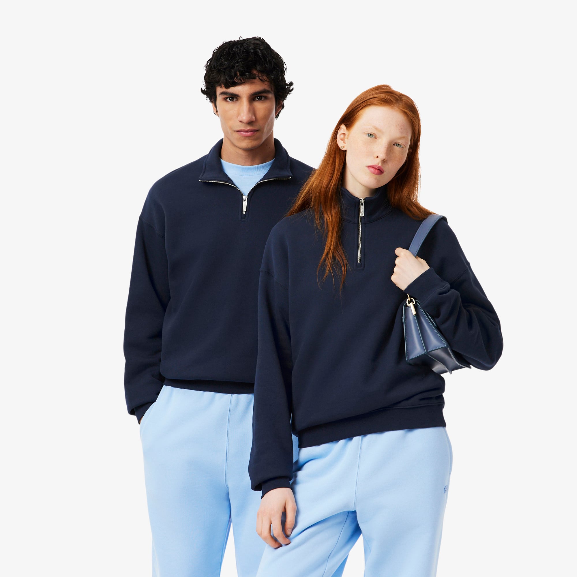 Lacoste Unisex Heavy Fleece Sweatshirt - 3xl In Blue