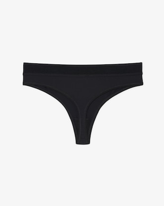 Logo Waist Microfiber String Briefs