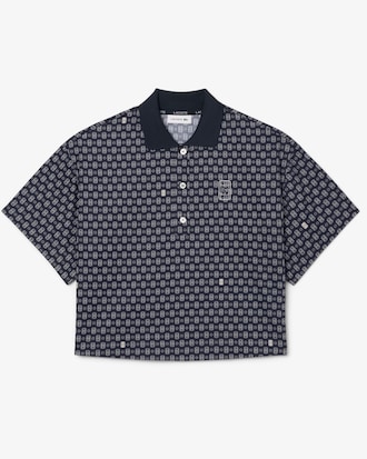 Oversized Tennis Print Polo