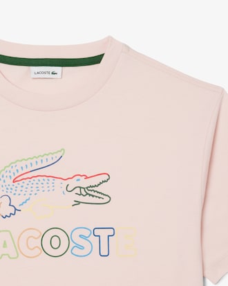 Girls' Oversized Print Cotton T-Shirt   