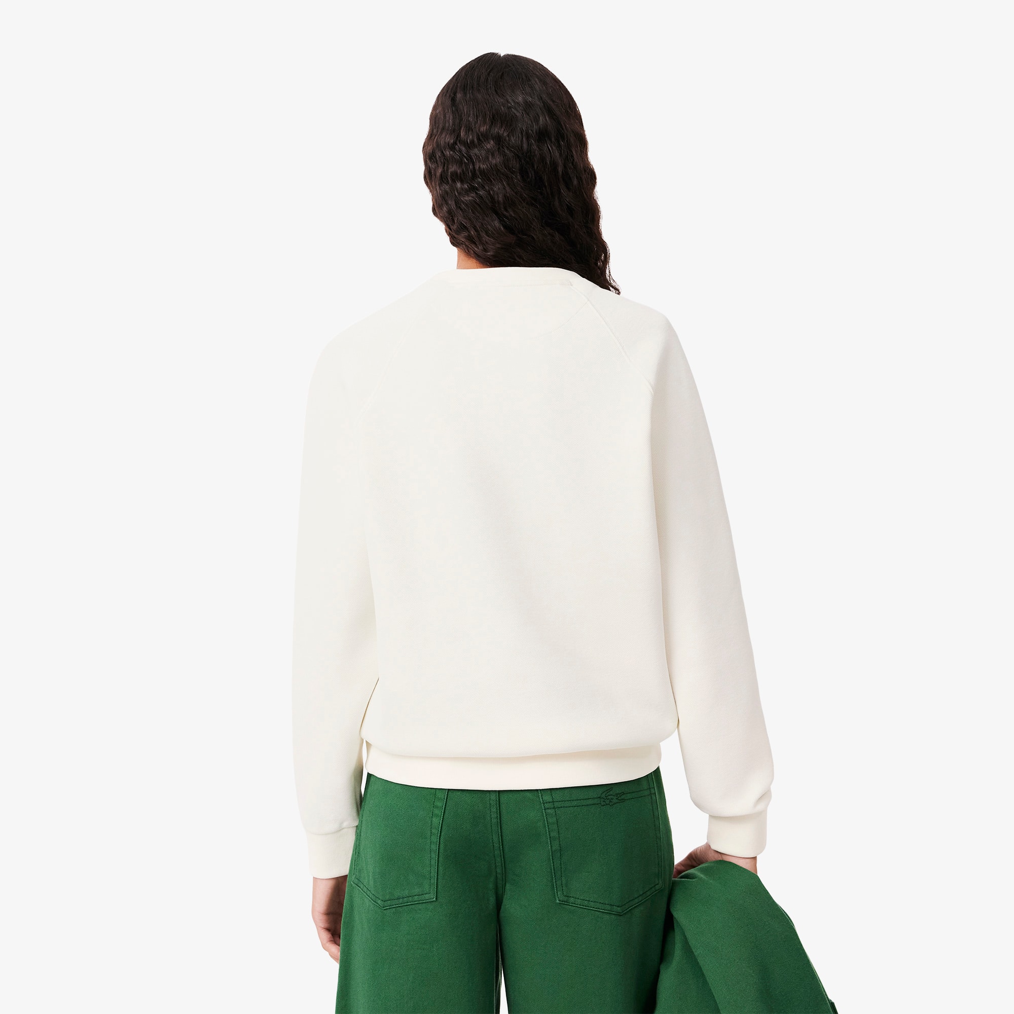 Women's Crew Neck Piqué Sweatshirt - Sweaters & Sweatshirts