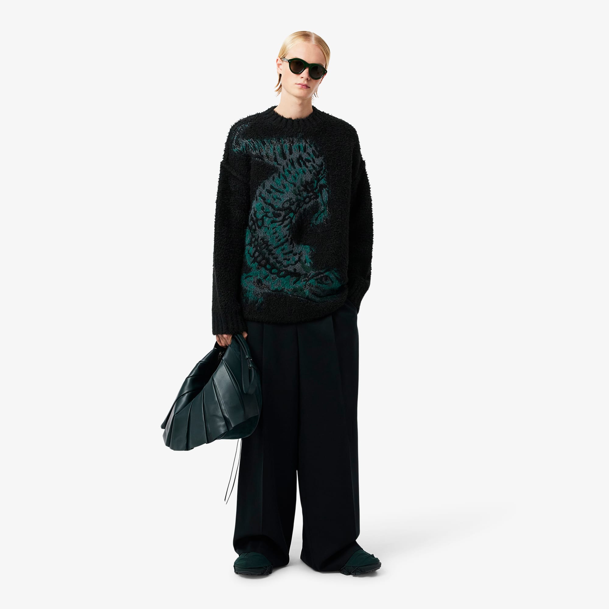 Runway Jacquard Crocodile Sweater - Sweaters & Sweatshirts - New