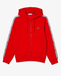 Men&rsquo;s Classic Fit Branded Stripes Zip-Up Hoodie