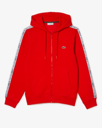 Men&rsquo;s Classic Fit Branded Stripes Zip-Up Hoodie