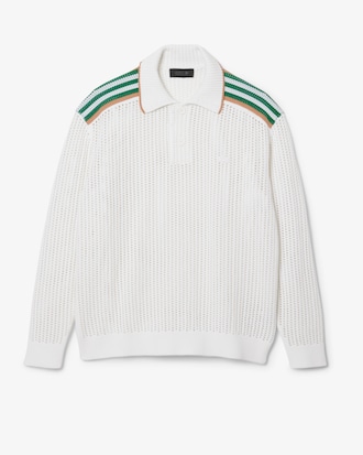 Men's Runway Long Sleeve Knit Polo