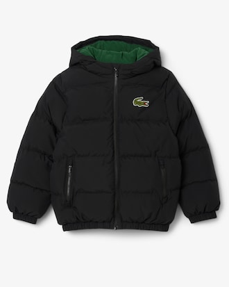 Unisex Embroidered Crocodile Hooded Puffed Jacket